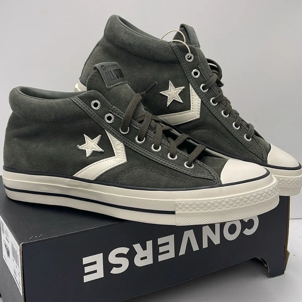 Converse Men's Black High-Top Sneakers A09463C
STAR PLAYER 76 MID CAVE GREEN - Picture 7 of 16